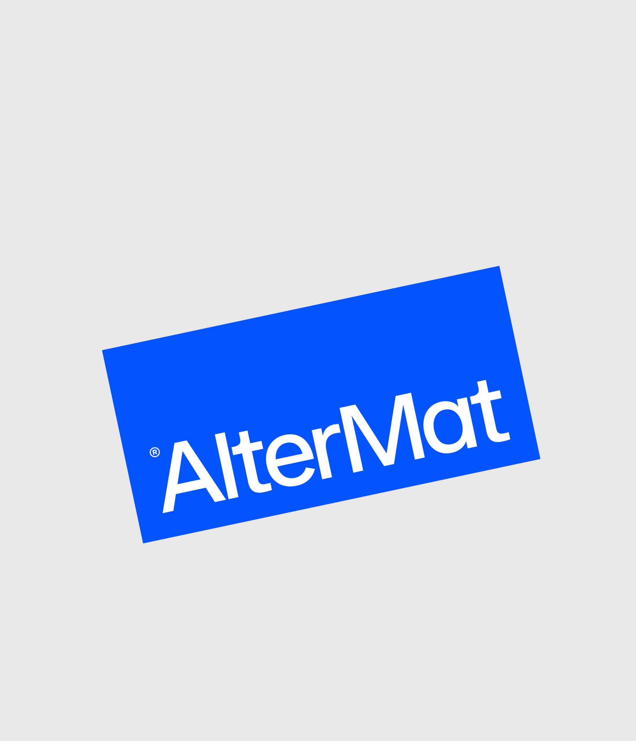 Identidad gráfica AlterMat materiales y soluciones sostenibles para la construcción.